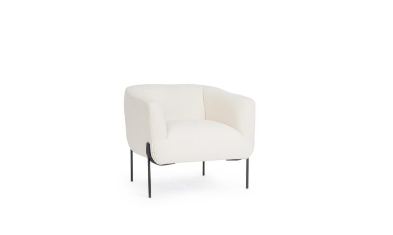 Claudine - Sillón Blanco Bucle