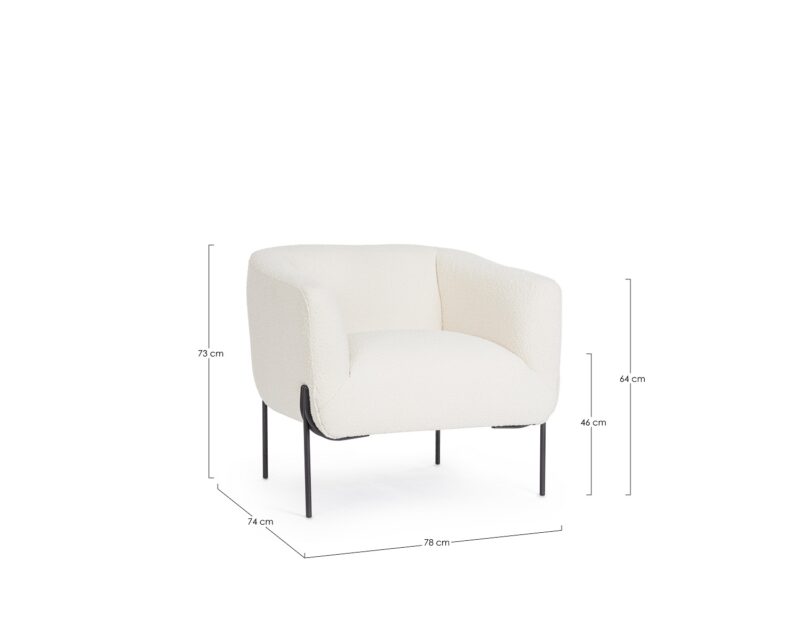 Claudine - Sillón Blanco Bucle - Imagen 5