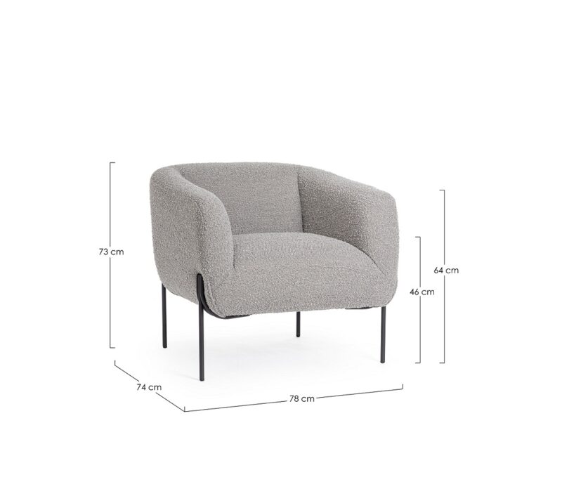 Claudine - Sillón Gris Bucle - Imagen 5