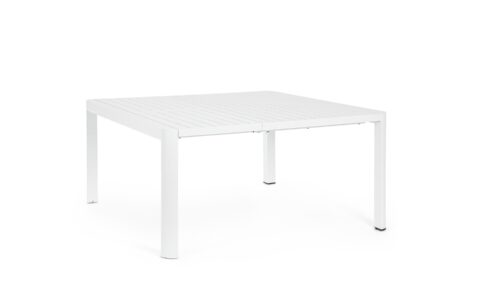 Kiplin - Mesa de exterior de 149 cm Ext. a 149 - Blanco