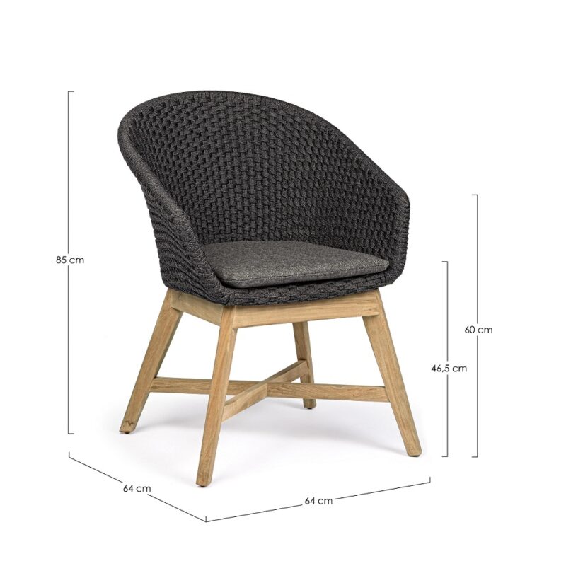 Coachella- Silla Antracita (Pack de 4 uds.) - Imagen 6