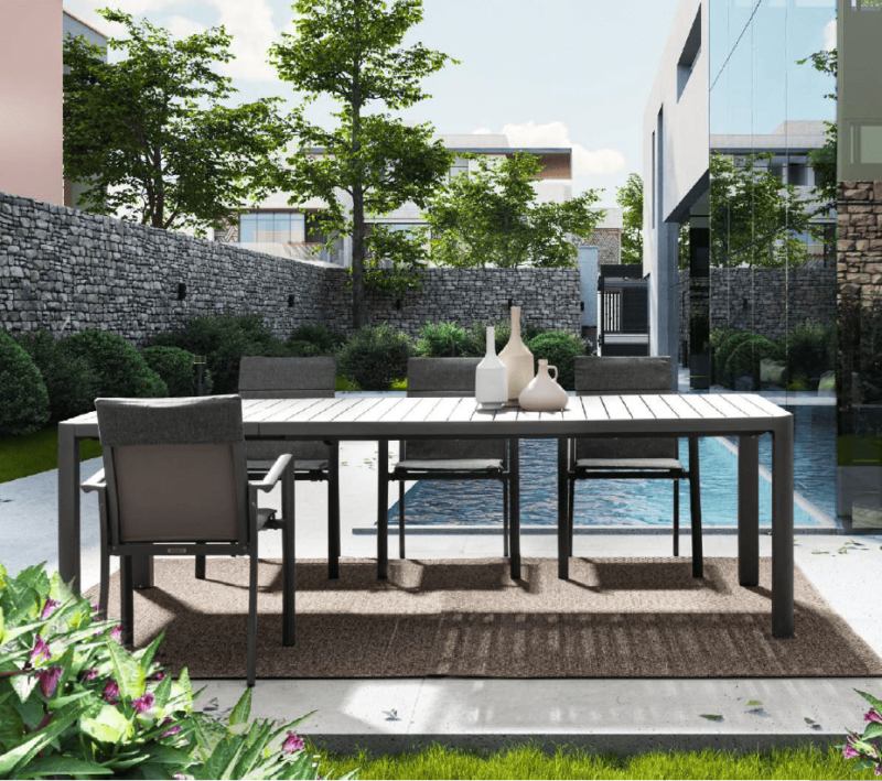 Kiplin - Mesa de 180 cm Ext. a 240 - Antracita - Imagen 9