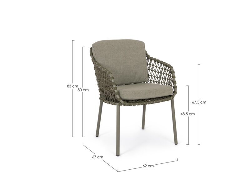 Ivissa - Silla de exterior, Verde - Imagen 6