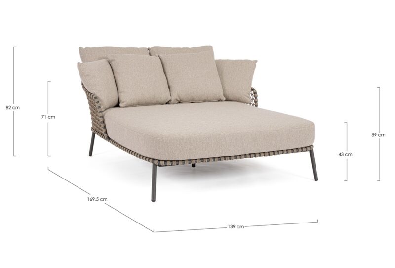 Ivissa - Daybed 2 PL, Antracita/Taupe - Imagen 5