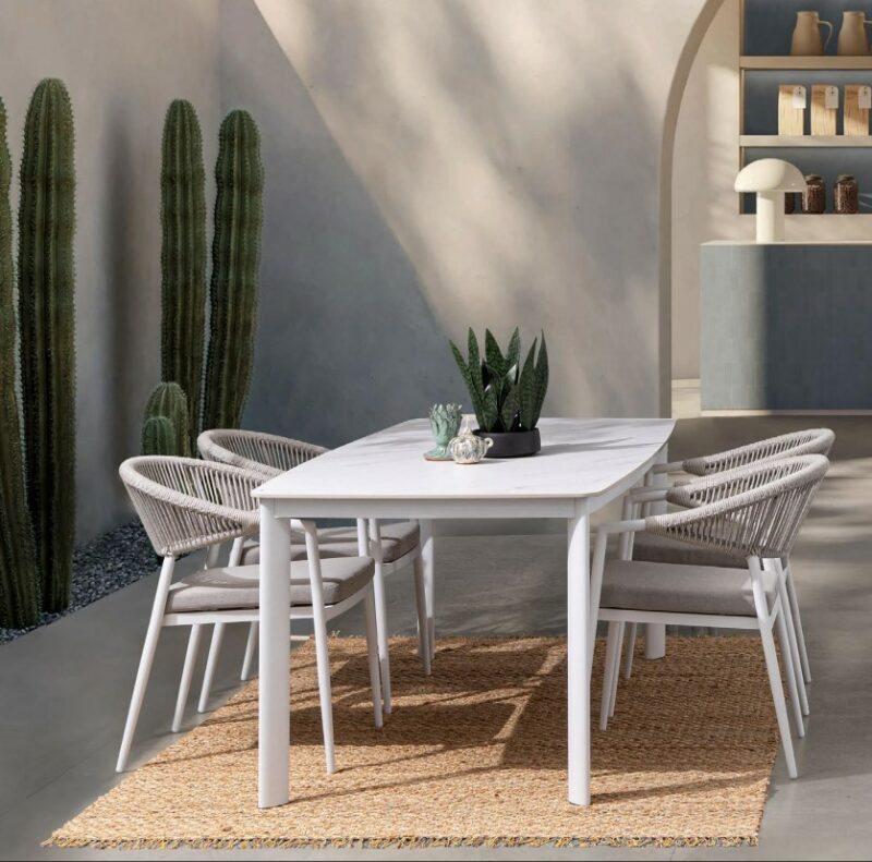 Millor - Silla de exterior, Blanco - Apilables - Imagen 10
