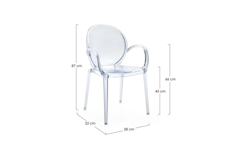 Camilla - Silla con brazos - Transparente - Imagen 7