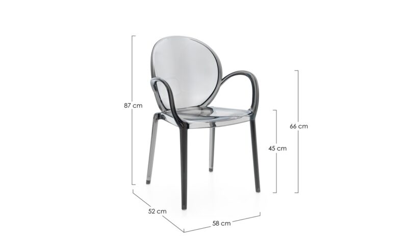 Camilla - Silla con brazos - Fumé - Imagen 7