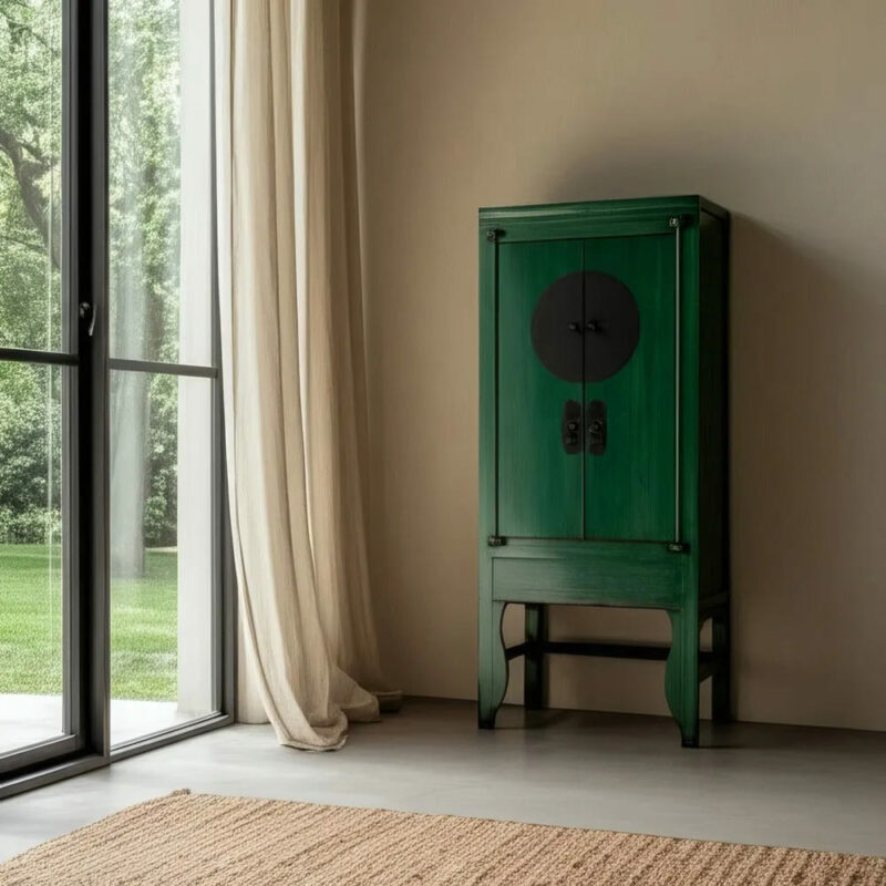 Hebei - Armario de 83.5 cm 2P Verde - Imagen 4