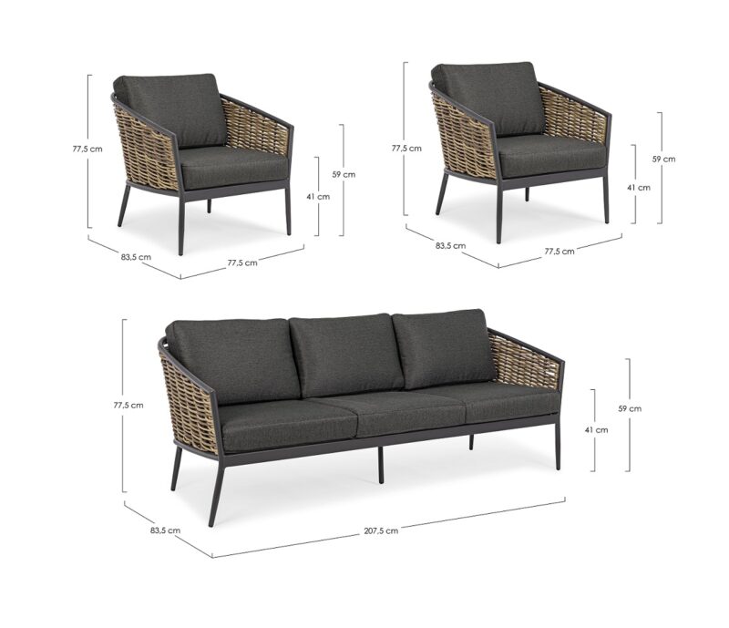 Maribela - Conjunto de exterior Antracita - Imagen 9