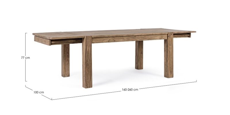 Salford - Mesa de 160 x 100 cm Ext. a 260 - Imagen 5
