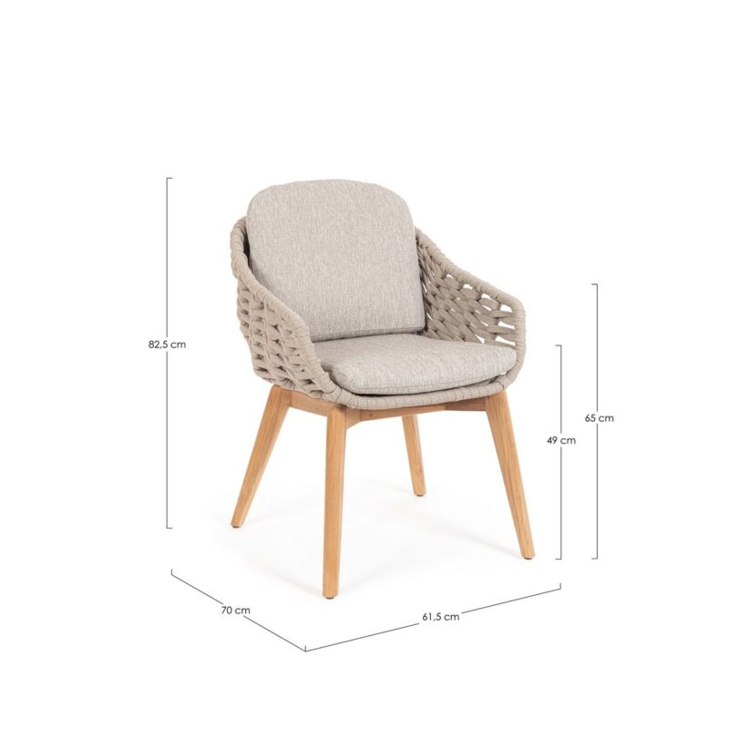 Tamires - Silla de exterior Beige - Imagen 6