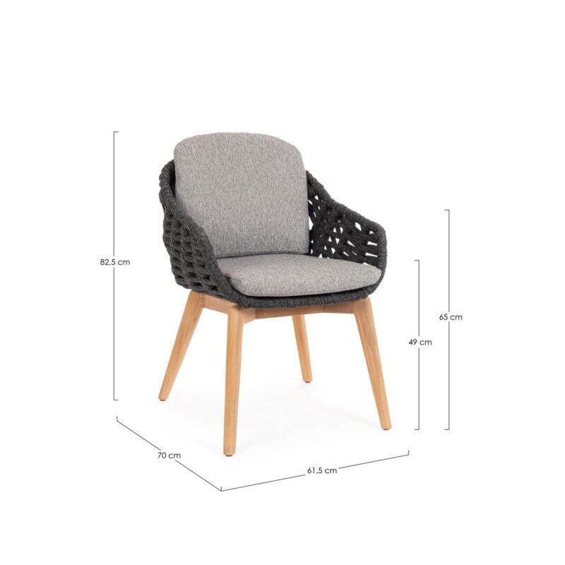Tamires - Silla de exterior Antracita - Imagen 6