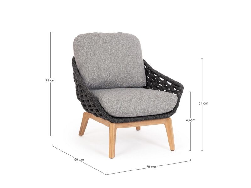 Tamires - Sillón de exterior Antracita - Imagen 6