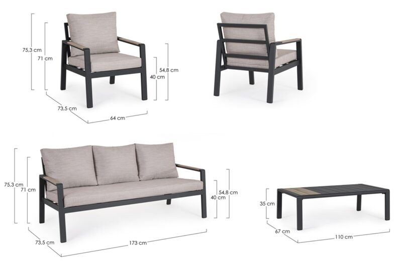 Elna - Conjunto de exterior Antracita - Imagen 7