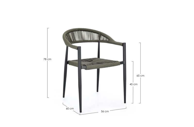 Jandia - Silla de exterior, Antracita/Verde - Imagen 7
