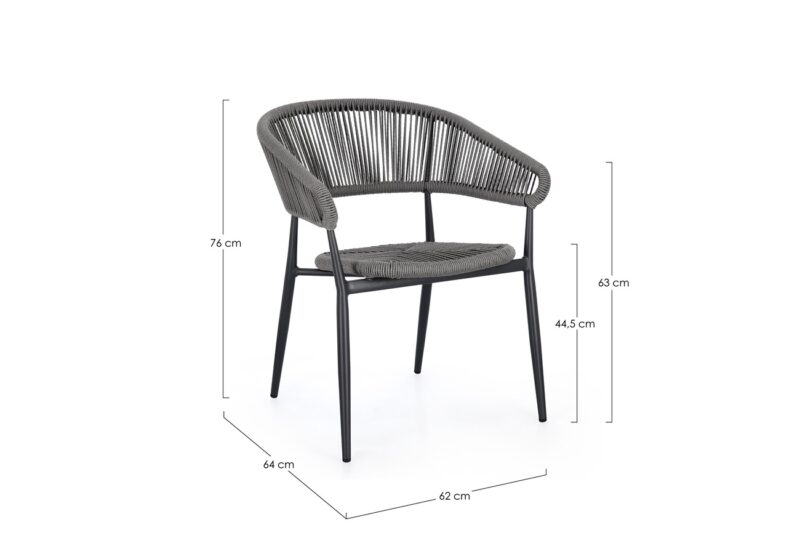 Algaida - Silla de exterior, Antracita/Gris - Imagen 7
