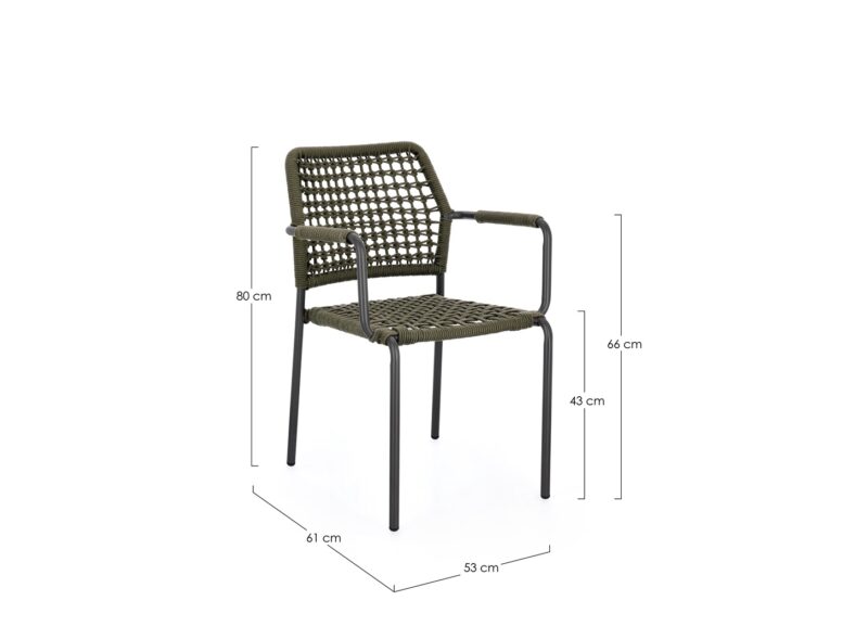 Rajada - Sillón de exterior, Verde - Apilables - Imagen 7