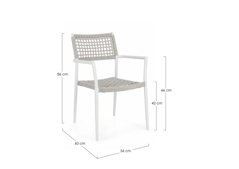 Caleta - Sillón de exterior, Blanco - Apilables - Imagen 7