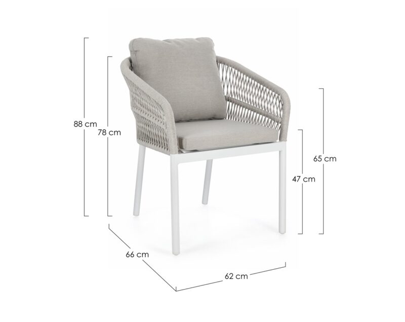 Galdana - Silla de exterior, Blanco - Apilables - Imagen 7