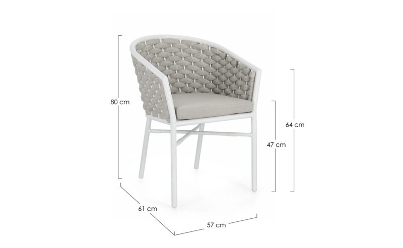 Margalida - Silla de exterior, Blanco - Apilables - Imagen 7