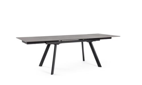 Jarkko - Mesa Extensible de 160 x 90 cm Negro