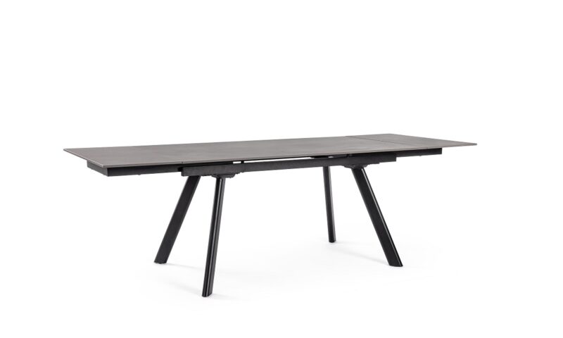 Jarkko - Mesa Extensible de 160 x 90 cm Negro