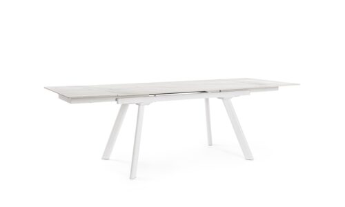 Jarkko - Mesa Extensible de 160 x 90 cm Blanco
