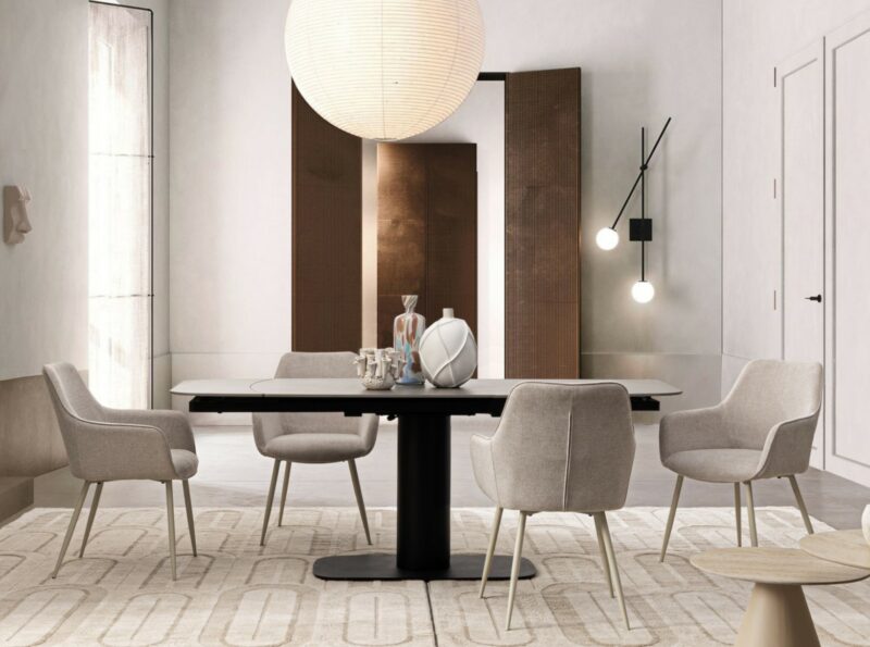 Jeremias - Mesa Extensible de 140 x 80 cm Negro - Imagen 7