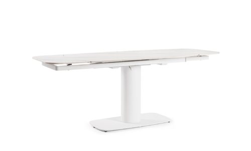 Jeremias - Mesa Extensible de 140 x 80 cm Blanco