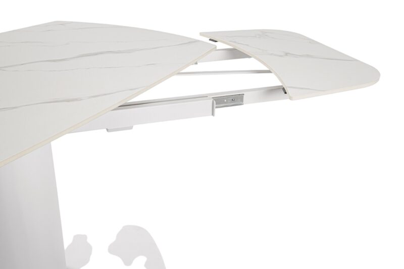 Jeremias - Mesa Extensible de 140 x 80 cm Blanco - Imagen 6