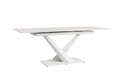 Johannes - Mesa Extensible de 160 x 90 cm Blanco
