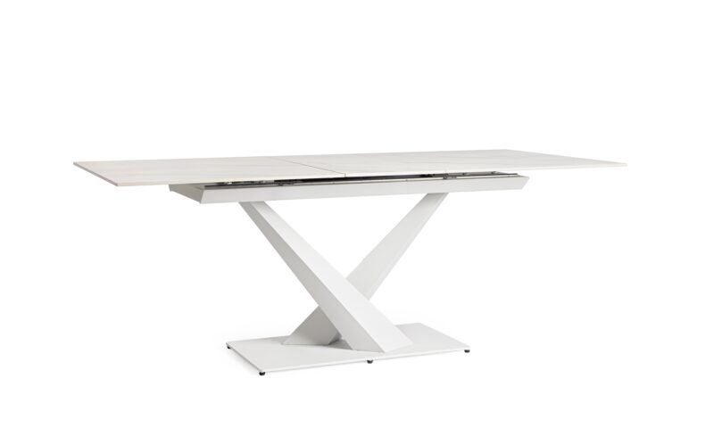 Johannes - Mesa Extensible de 160 x 90 cm Blanco