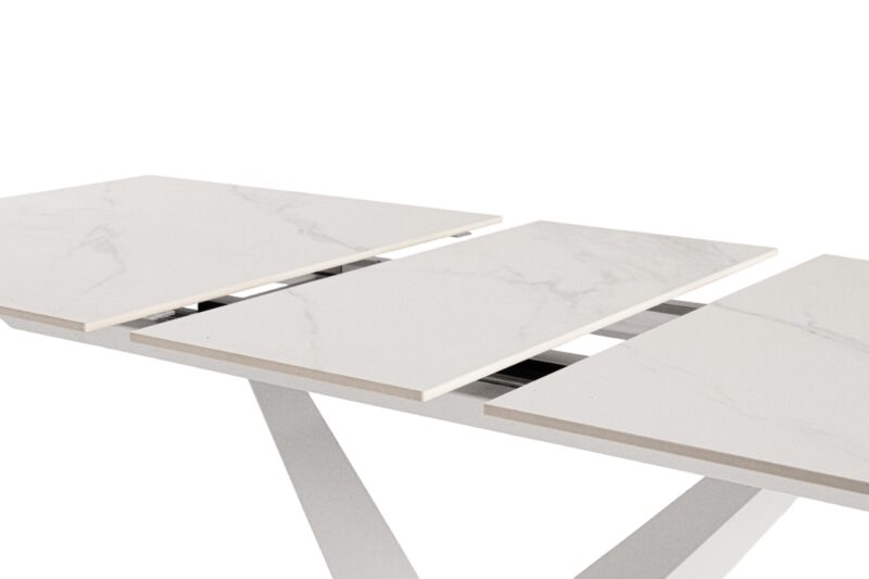 Johannes - Mesa Extensible de 160 x 90 cm Blanco - Imagen 5