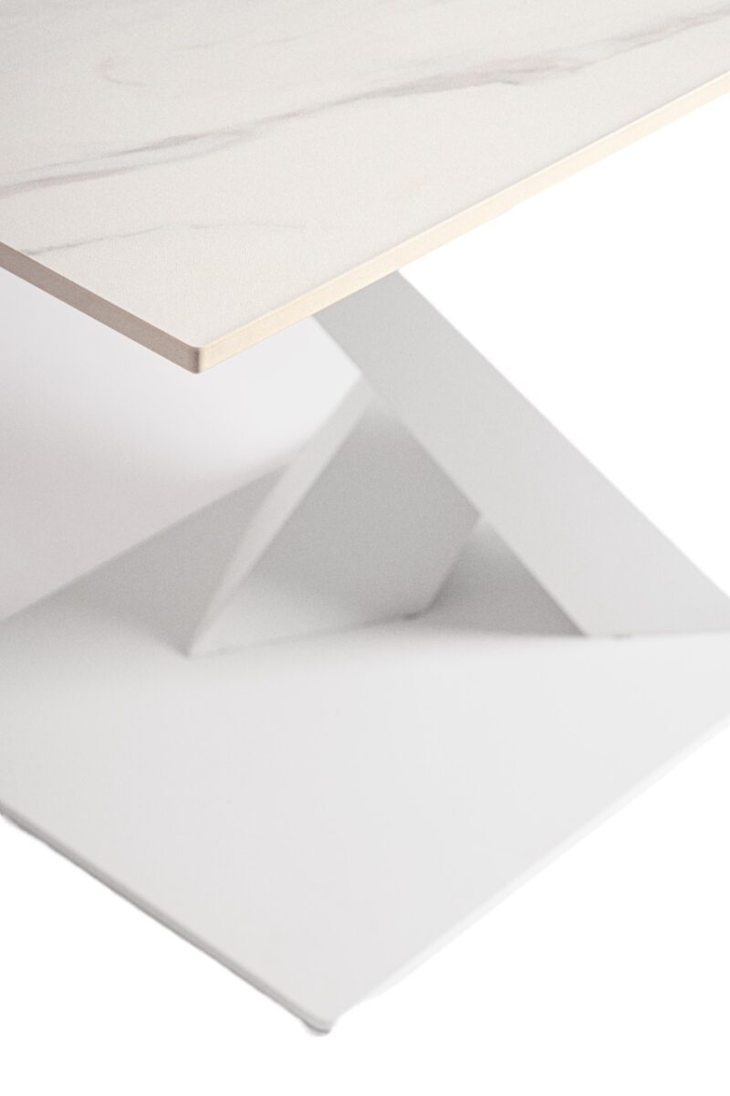 Johannes - Mesa Extensible de 160 x 90 cm Blanco - Imagen 7