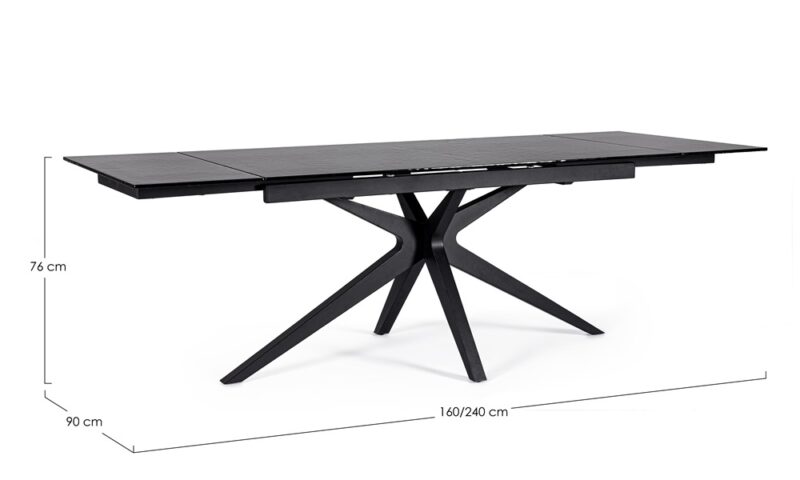 Aira - Mesa Extensible de 160 x 90 cm Vidrio - Imagen 5