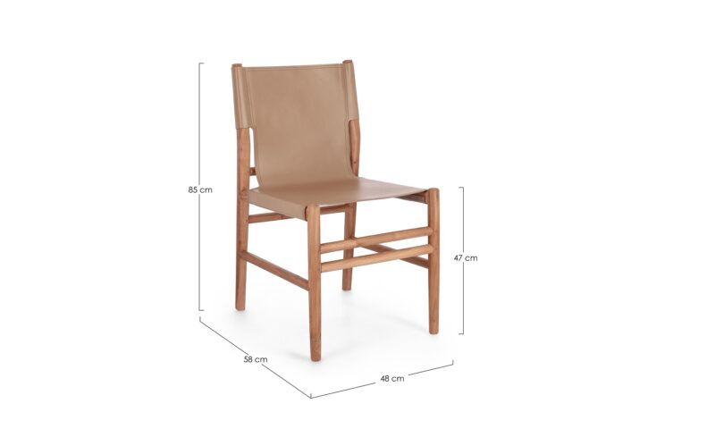Caroline - Silla Natural/Camel - Imagen 6