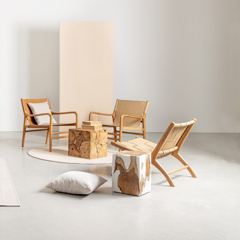 Joanna - Sillón Lounge Natural/Camel (Pack de 2) - Imagen 11