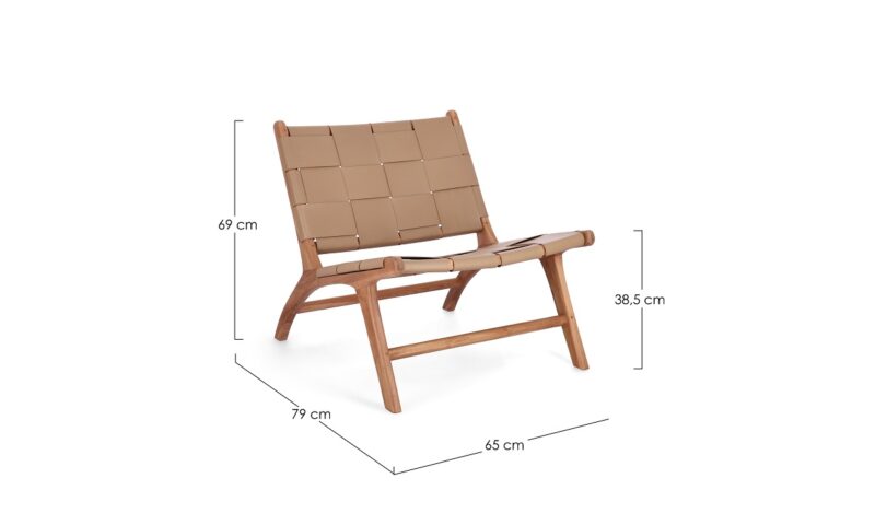 Joanna - Sillón Lounge Natural/Camel (Pack de 2) - Imagen 7