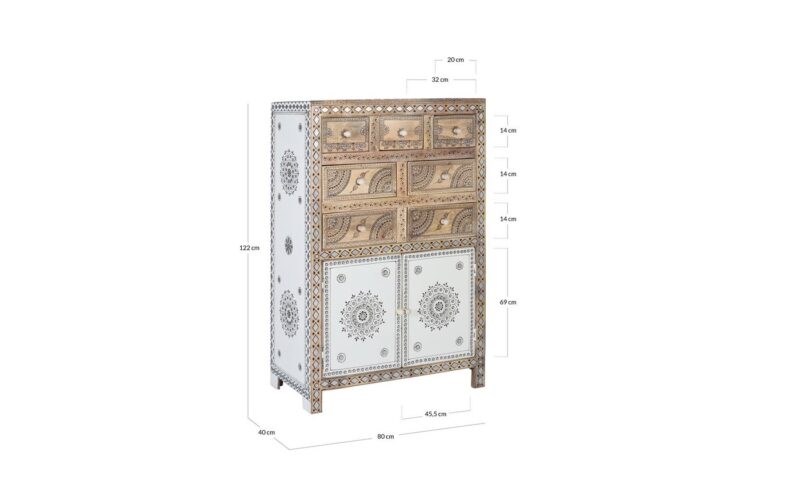 Siwan - Cajonera de 80 cm con 2P/7C - Imagen 8