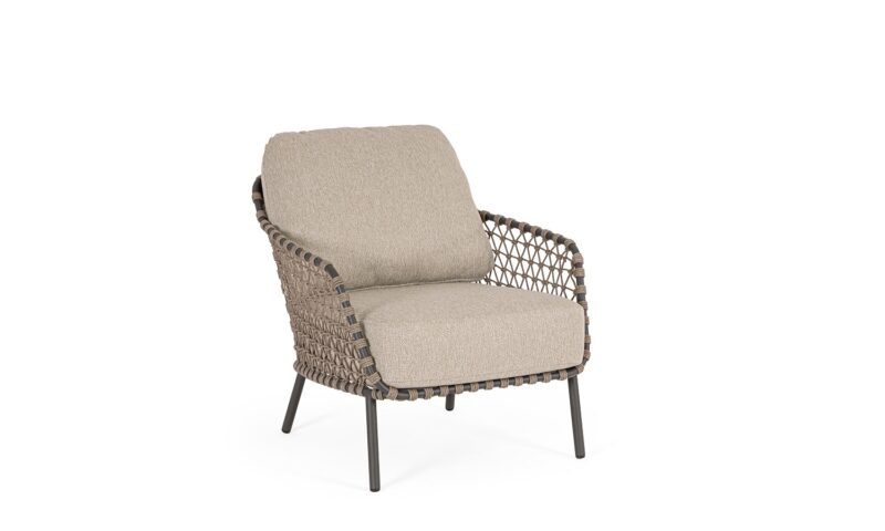 Ivissa - Sillón de exterior, Antracita/Taupe (Pack de 2 uds) - Imagen 2