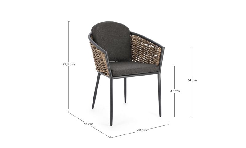 Maribela - Silla de exterior Antracita - Imagen 6