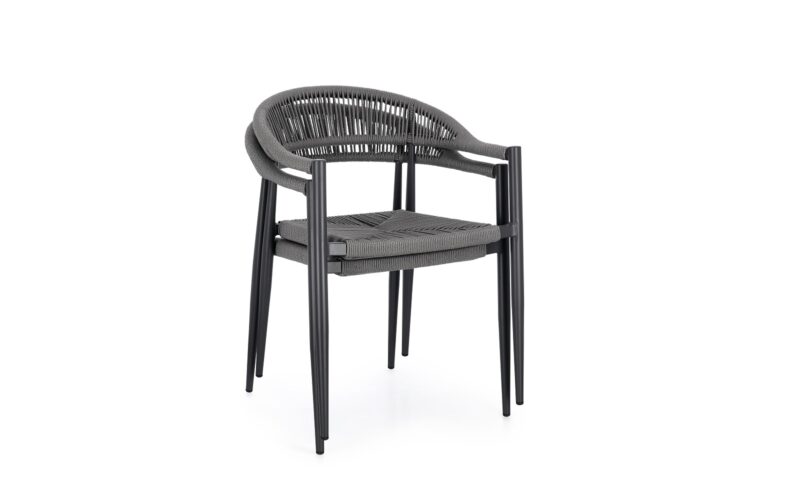 Jandia - Silla de exterior, Antracita/Gris - Imagen 3