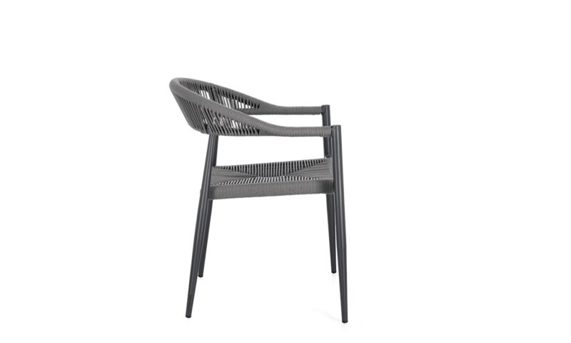 Jandia - Silla de exterior, Antracita/Gris - Imagen 2