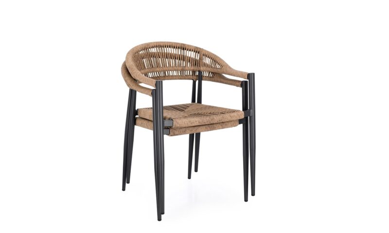 Jandia - Silla de exterior, Antracita/Natural - Imagen 3