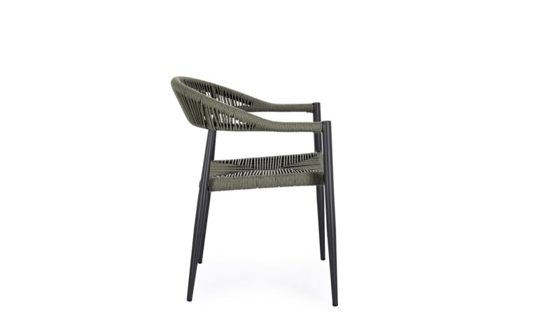 Jandia - Silla de exterior, Antracita/Verde - Imagen 2