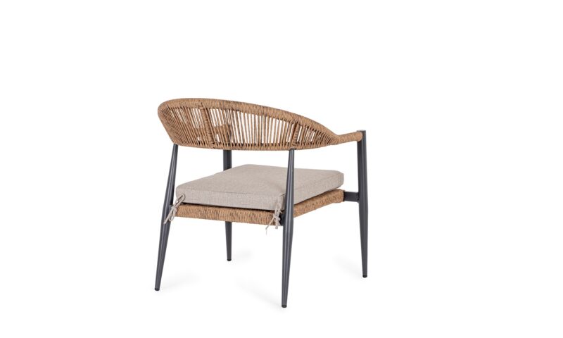 Jandia - Sillón de exterior, Antracita/Natural - Imagen 4