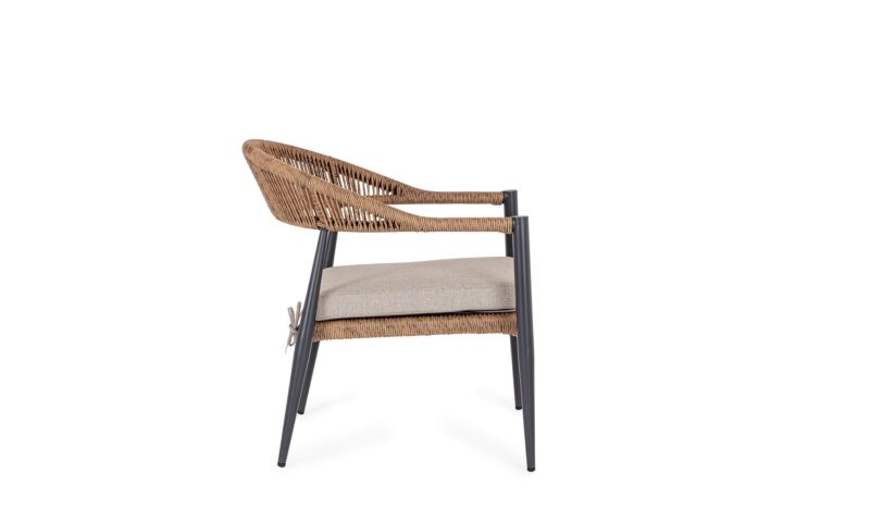 Jandia - Sillón de exterior, Antracita/Natural - Imagen 2