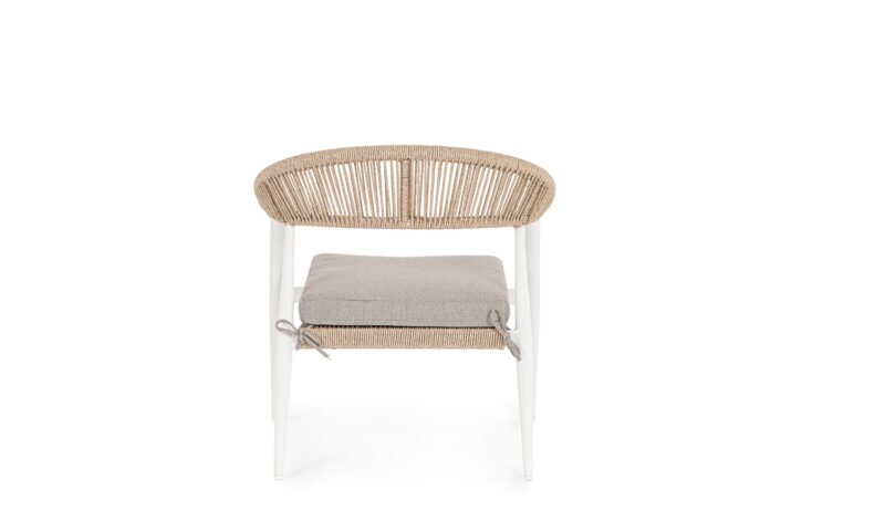 Jandia - Sillón de exterior, Blanco/Natural - Imagen 5