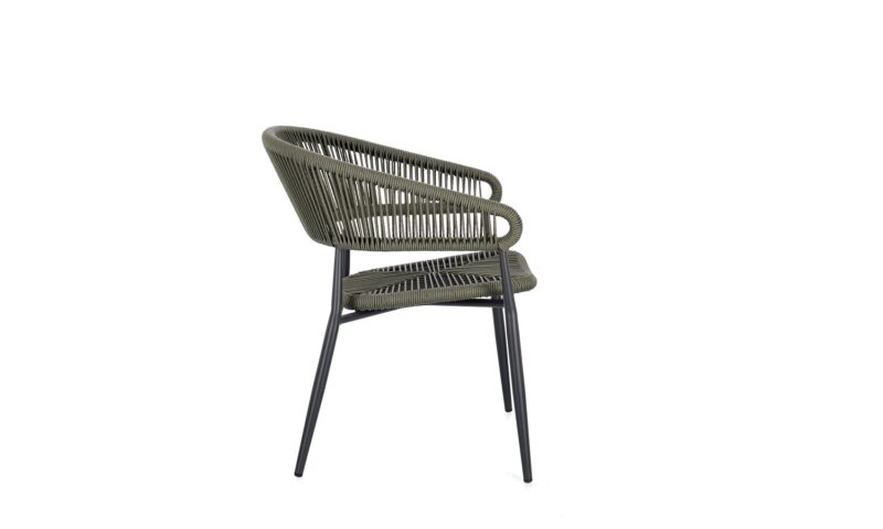 Algaida - Silla de exterior, Antracita/Verde - Imagen 2