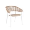 Algaida - Silla de exterior, Blanco/Natural